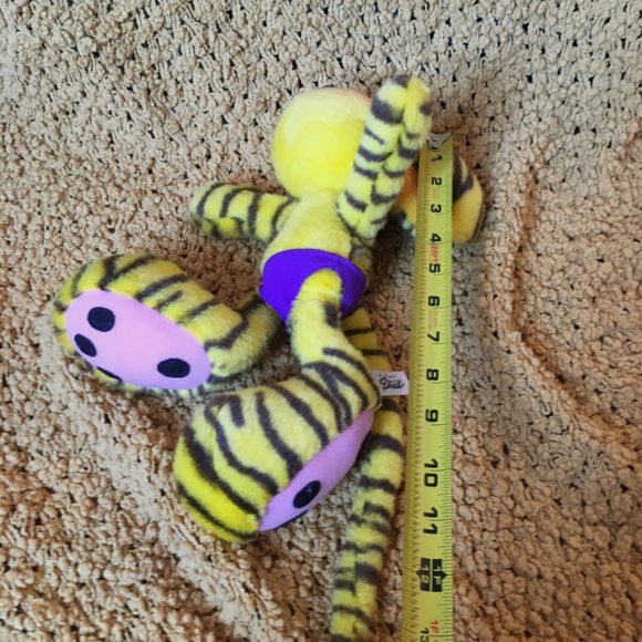 VINTAGE Diddle MOUSE Yellow Tiger Stripes STUFFED Bendable Thomas GOLETZ. - Picture 4 of 6